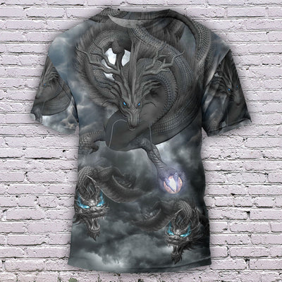 Dragon Always Be A Dragon - Round Neck T-shirt - Owls Matrix LTD