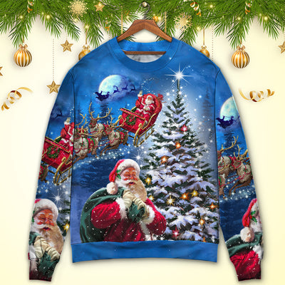 Christmas Santa Claus Story Happy Christmas Is Coming Art Style - Sweater - Ugly Christmas Sweaters - Owls Matrix LTD