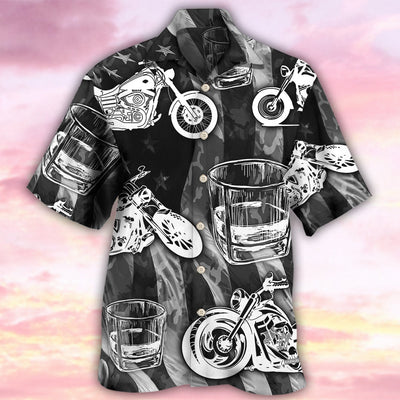 Motorcyles And Whiskey I Like - Hawaiian Shirt - Owls Matrix LTD