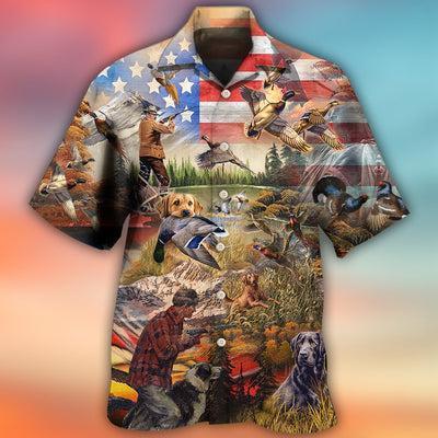 Hunting Independence Day Mallard Duck - Hawaiian Shirt - Owls Matrix LTD