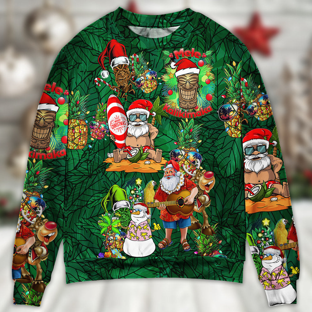 Tiki Love Christmas Funny Style - Sweater - Ugly Christmas Sweaters - Owls Matrix LTD