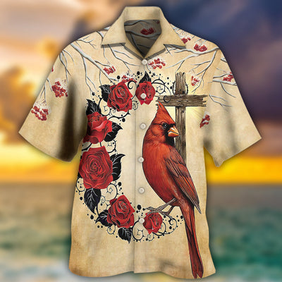 Cardinal A Big Piece Of My Heart Lives In Heaven - Hawaiian Shirt - Owls Matrix LTD