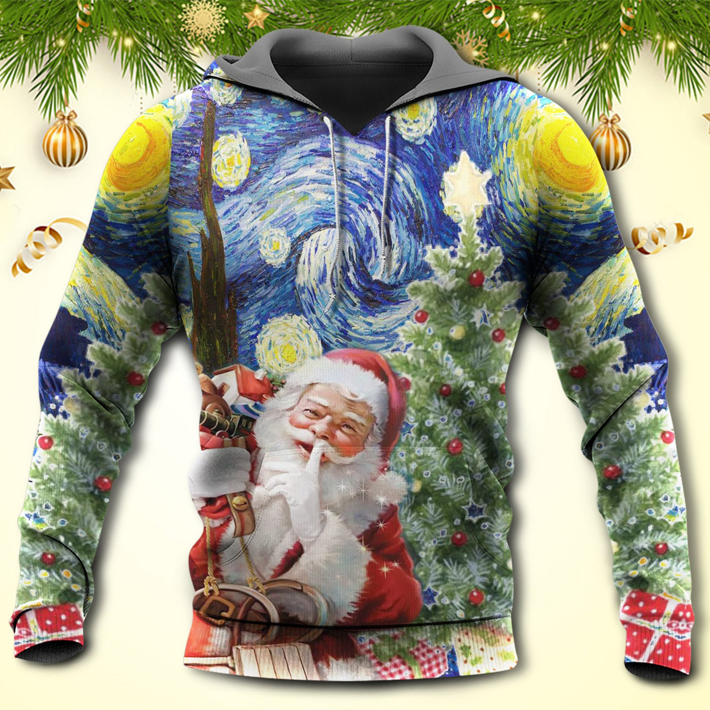 Christmas Shhhhh! It's Secret Gift For You - Hoodie - Owls Matrix LTD