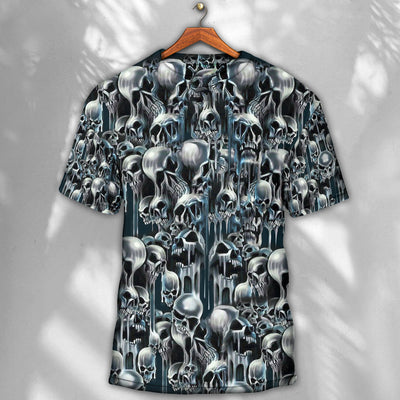 Skull It's Hot in Here - Round Neck T-shirt - Owls Matrix LTD