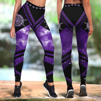 Witch Purple Triple Moon Witch - Legging - Owls Matrix LTD
