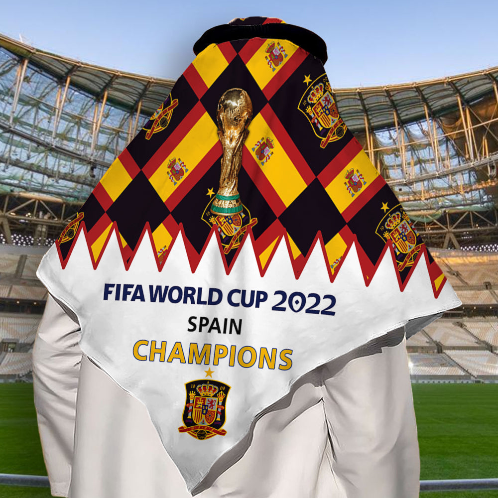 World Cup 2022 Spain Champions - Keffiyeh - Owls Matrix LTD