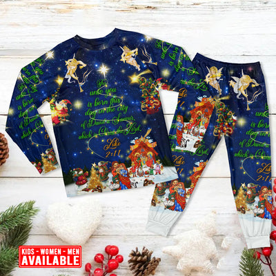 Christmas Christ The Lord Xmas - Pajamas Long Sleeve - Owls Matrix LTD