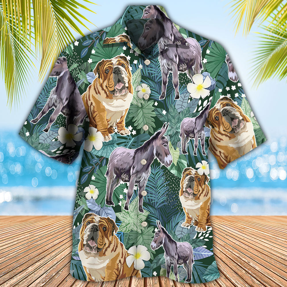 Shar Pei Dog I Like Dogs And Donkeys - Hawaiian Shirt - Owls Matrix LTD