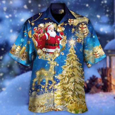 Christmas Tree Blue Style - Hawaiian Shirt - Owls Matrix LTD