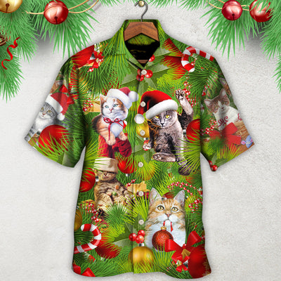 Christmas Cat It's Lazy Day - Hawaiian Shirt - Owls Matrix LTD