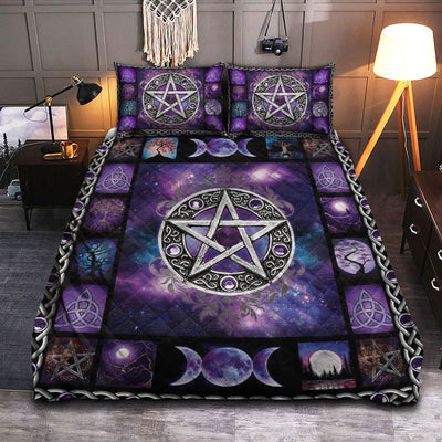 Witch Vibes Purple Pentagram - Quilt Set - Owls Matrix LTD