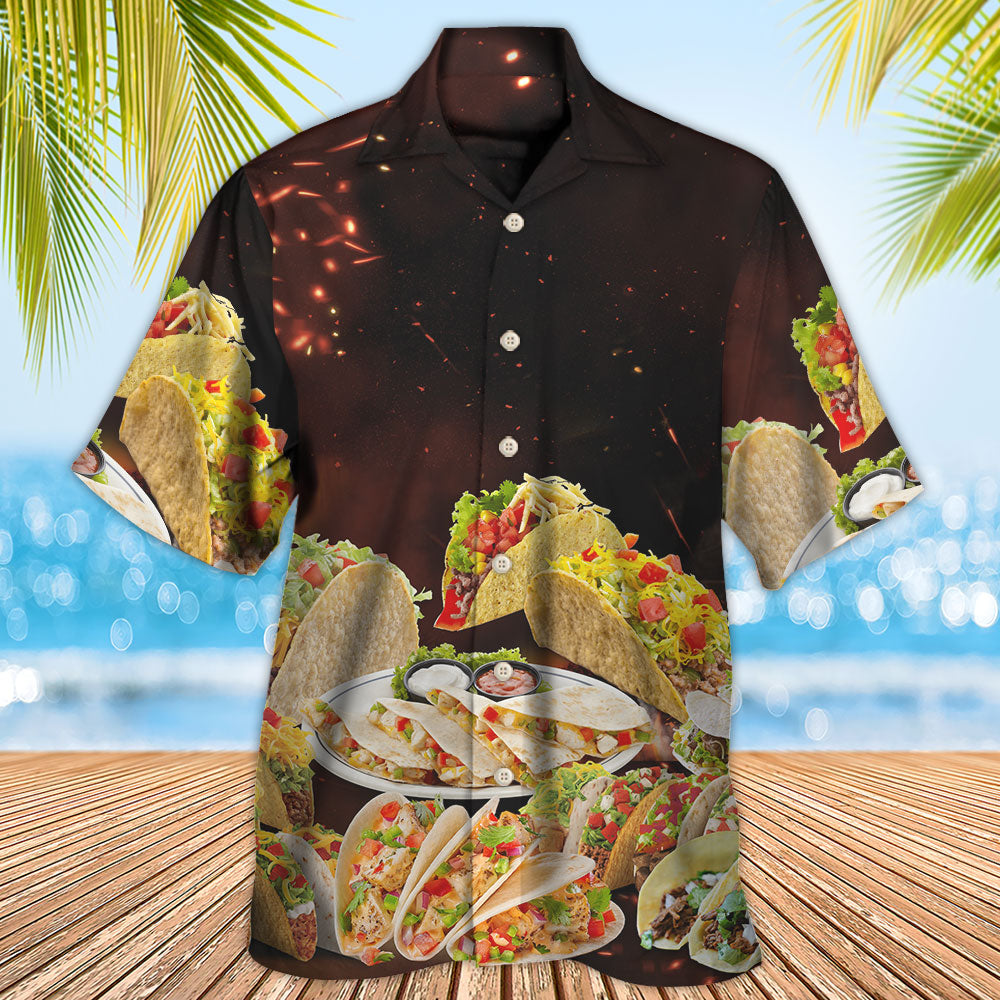 Food Tacos Fast Food Delicious - Hawaiian Shirt - Owls Matrix LTD