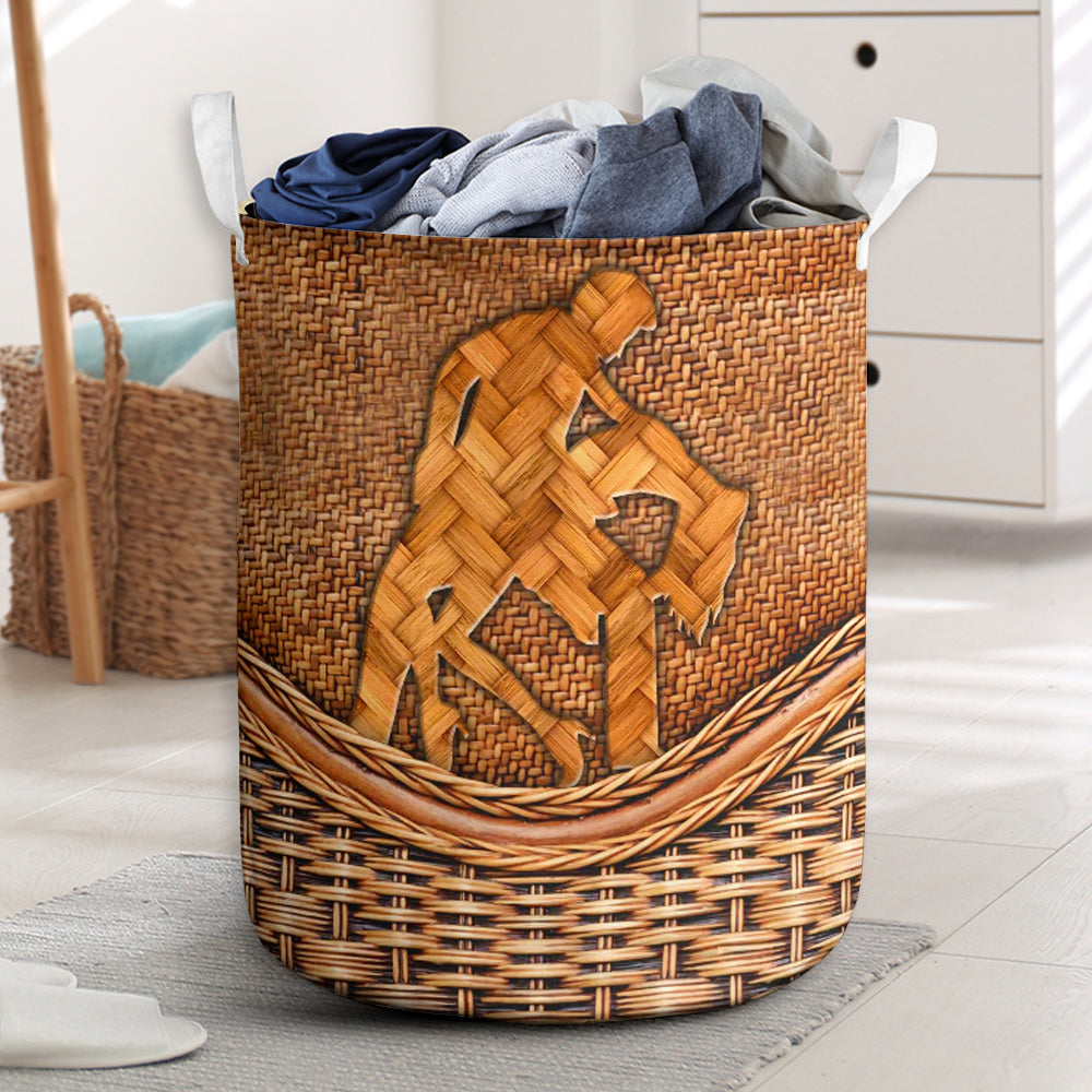 Bachata dance rattan teaxture - Laundry basket - Owls Matrix LTD