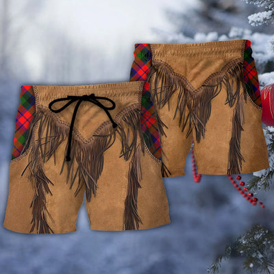 Christmas Santa Vintage Fringe Leather Suede Vest - Beach Short - Owls Matrix LTD