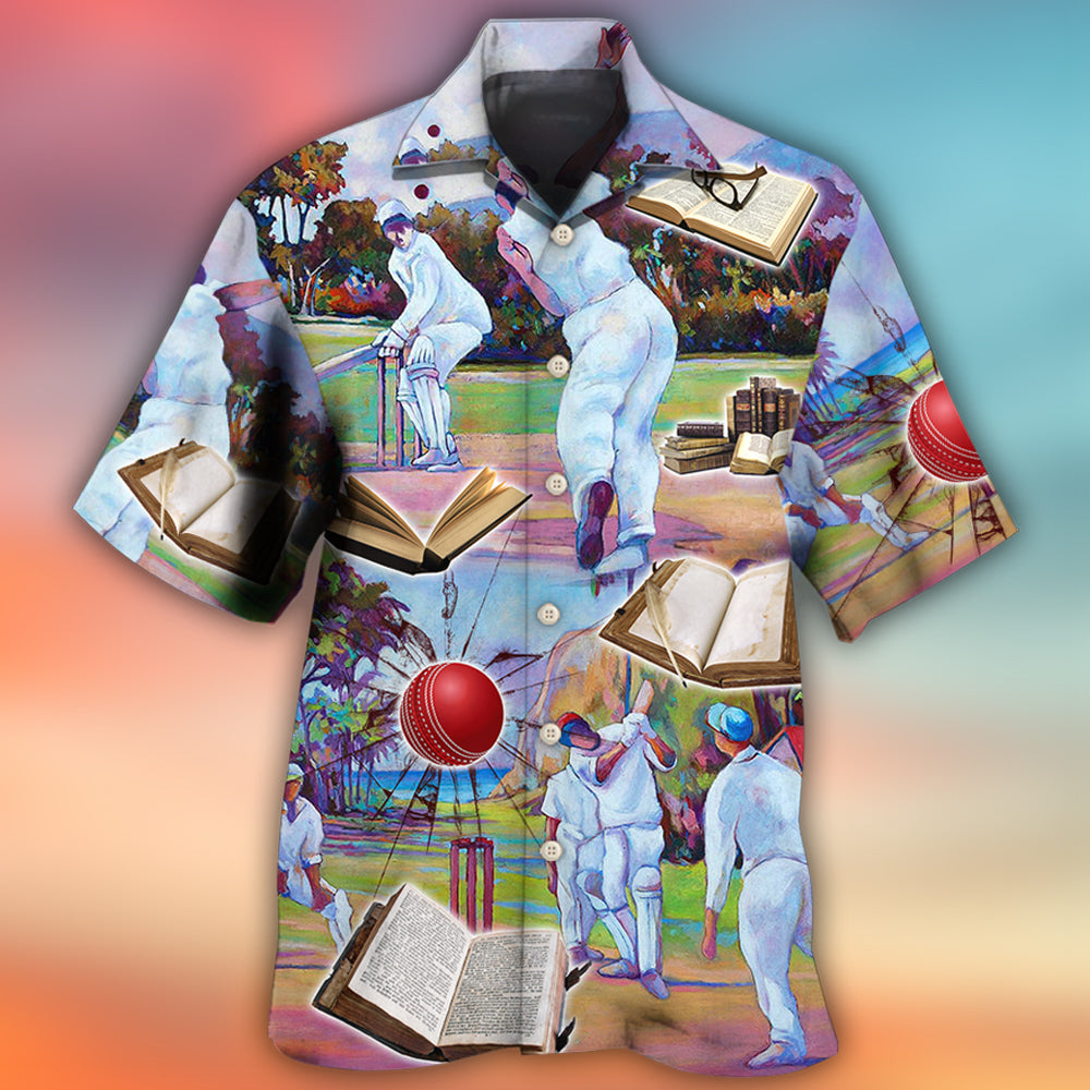 Cricket And Book Lover - Hawaiian Shirt - Owls Matrix LTD