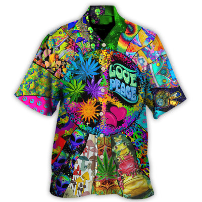 Hippie Alien Frogs Love Peace Amazing Style - Hawaiian Shirt - Owls Matrix LTD