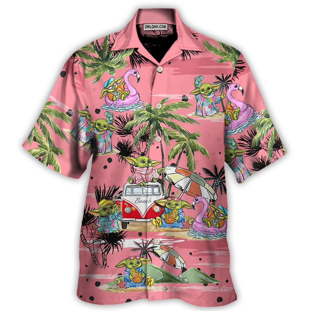 SW Disney Baby Yoda Pink - Hawaiian Shirt - Owl Ohh-Owl Ohh