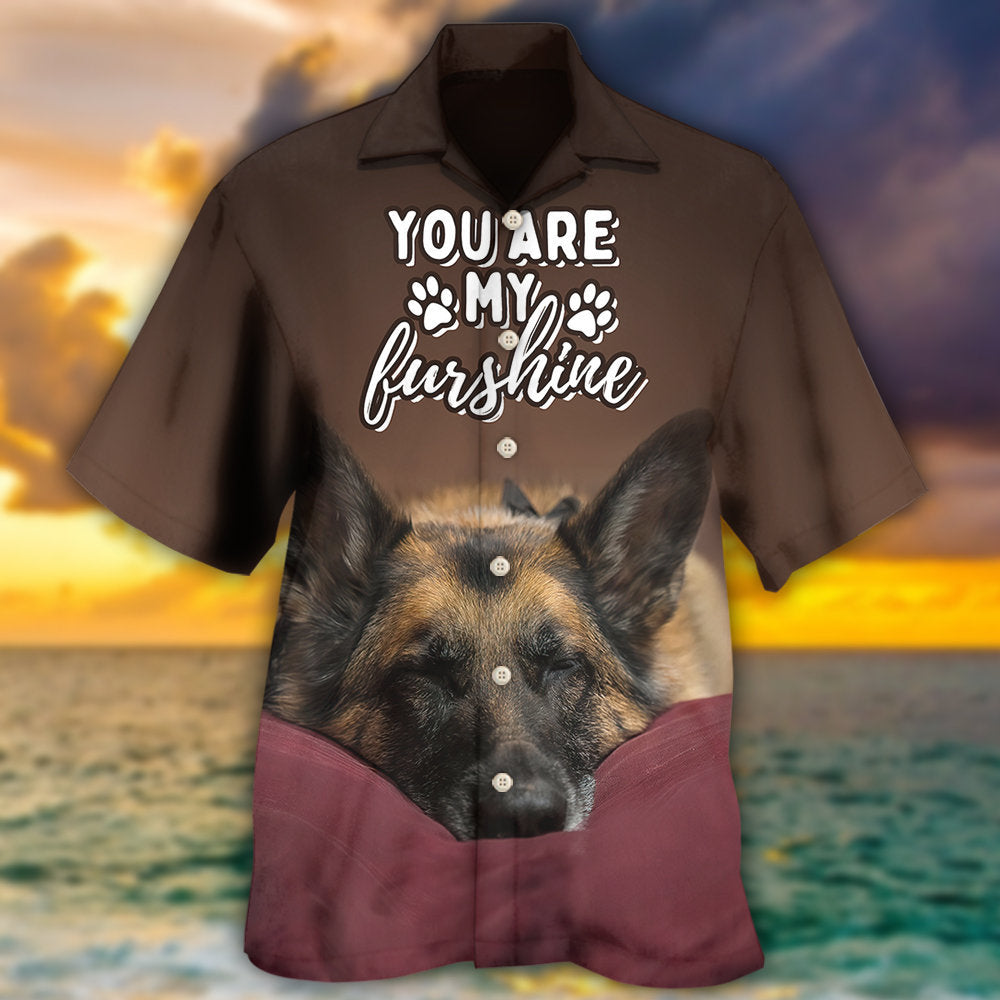 German Shepherd Sleepy Dog You Are My Furshine - Hawaiian Shirt - Owls Matrix LTD