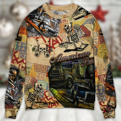 Christmas Retro Dear Santa Heres Your Truck - Sweater - Ugly Christmas Sweaters - Owls Matrix LTD