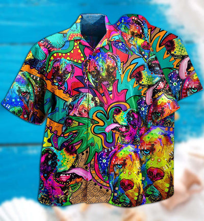 Hippie Dogs Colorfull Style - Hawaiian Shirt - Owls Matrix LTD