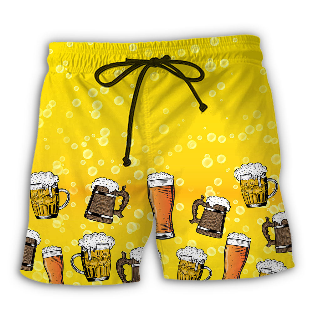 Beach Short / Adults / S Beer I Like Beer My Lacrosse And Maybe 3 People - Beach Short - Owls Matrix LTD