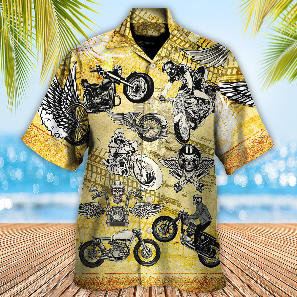 Motorcycle Life Is Short - Hawaiian Shirt - Owls Matrix LTD