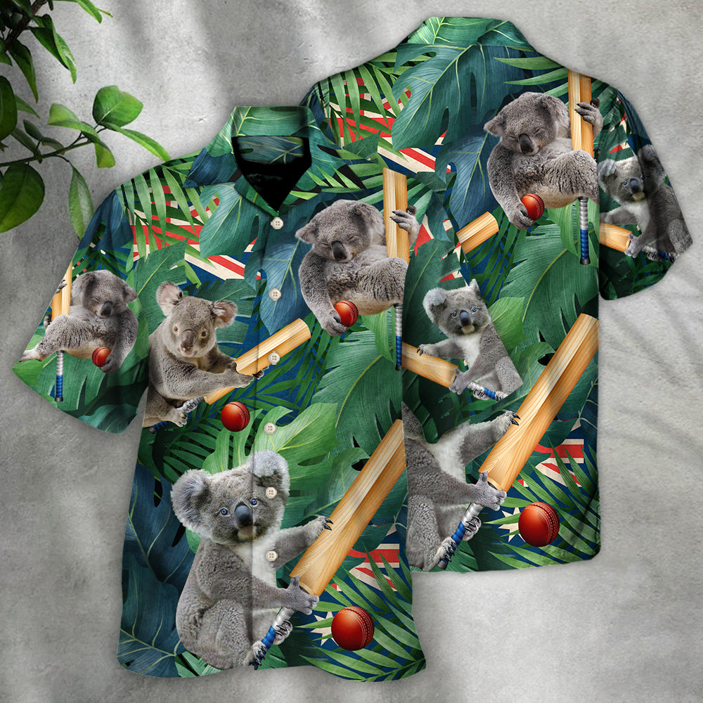 Cricket Koala Funny Lover Cricket And Koala - Hawaiian Shirt - Owls Matrix LTD