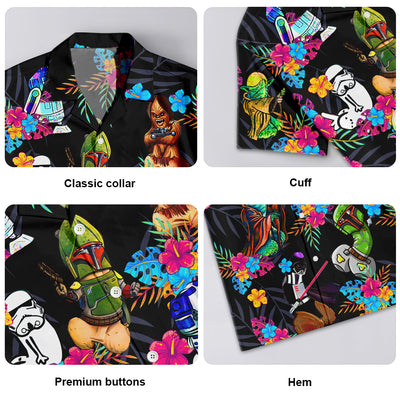 Star Wars Funny Tropical Neon Colorful Style - Hawaiian Shirt