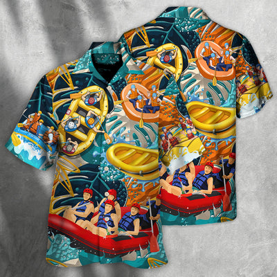 Water Rafting River Rafting Team Lover Tropical Style - Hawaiian Shirt - Owls Matrix LTD