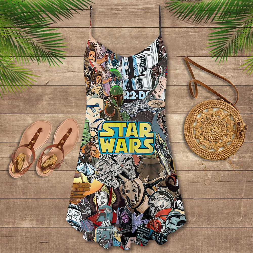 Starwars Congratulations. You Are Being Rescued - V-neck Sleeveless Cami Dress
