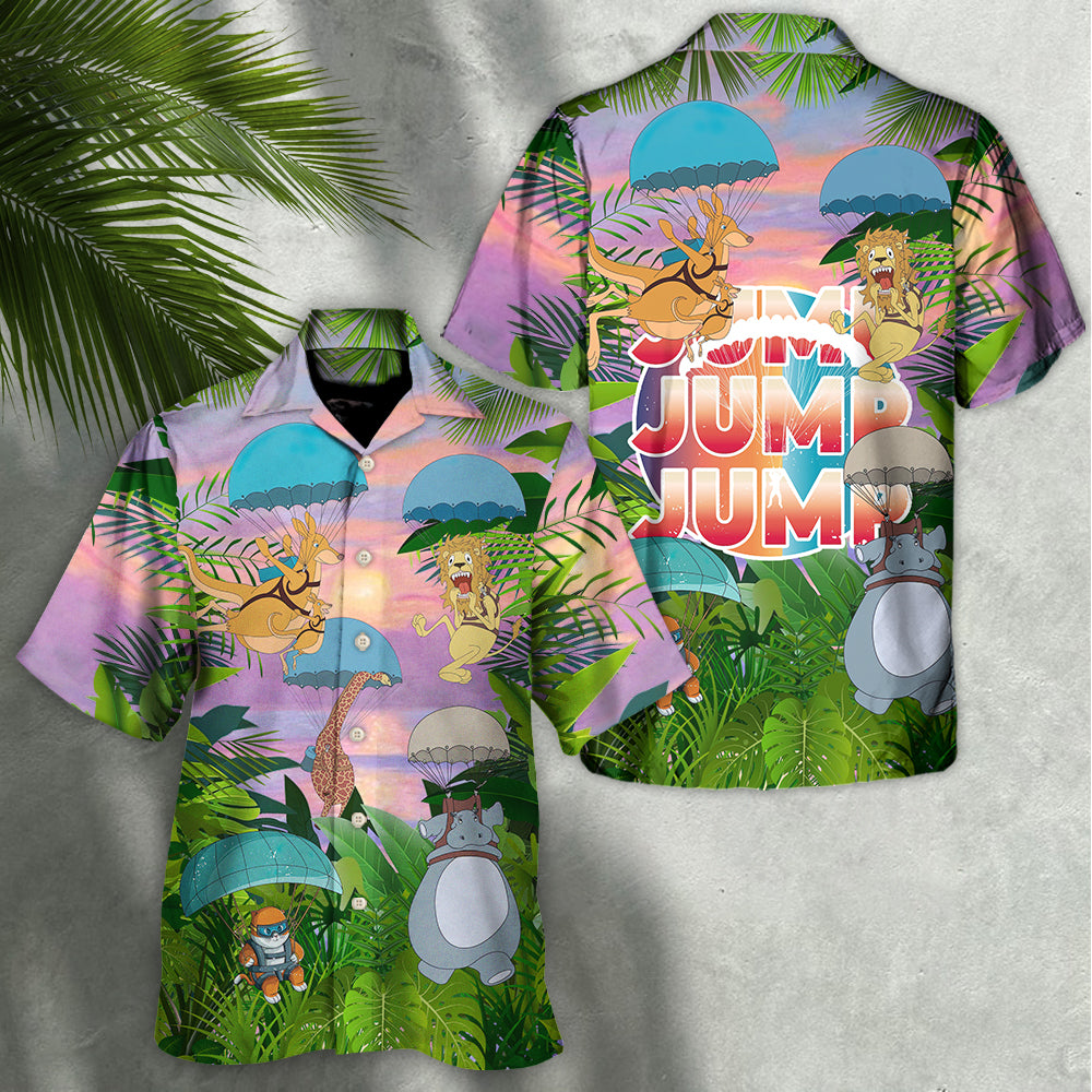 Parasailing Don't Scare Jump Jump Jump - Hawaiian Shirt