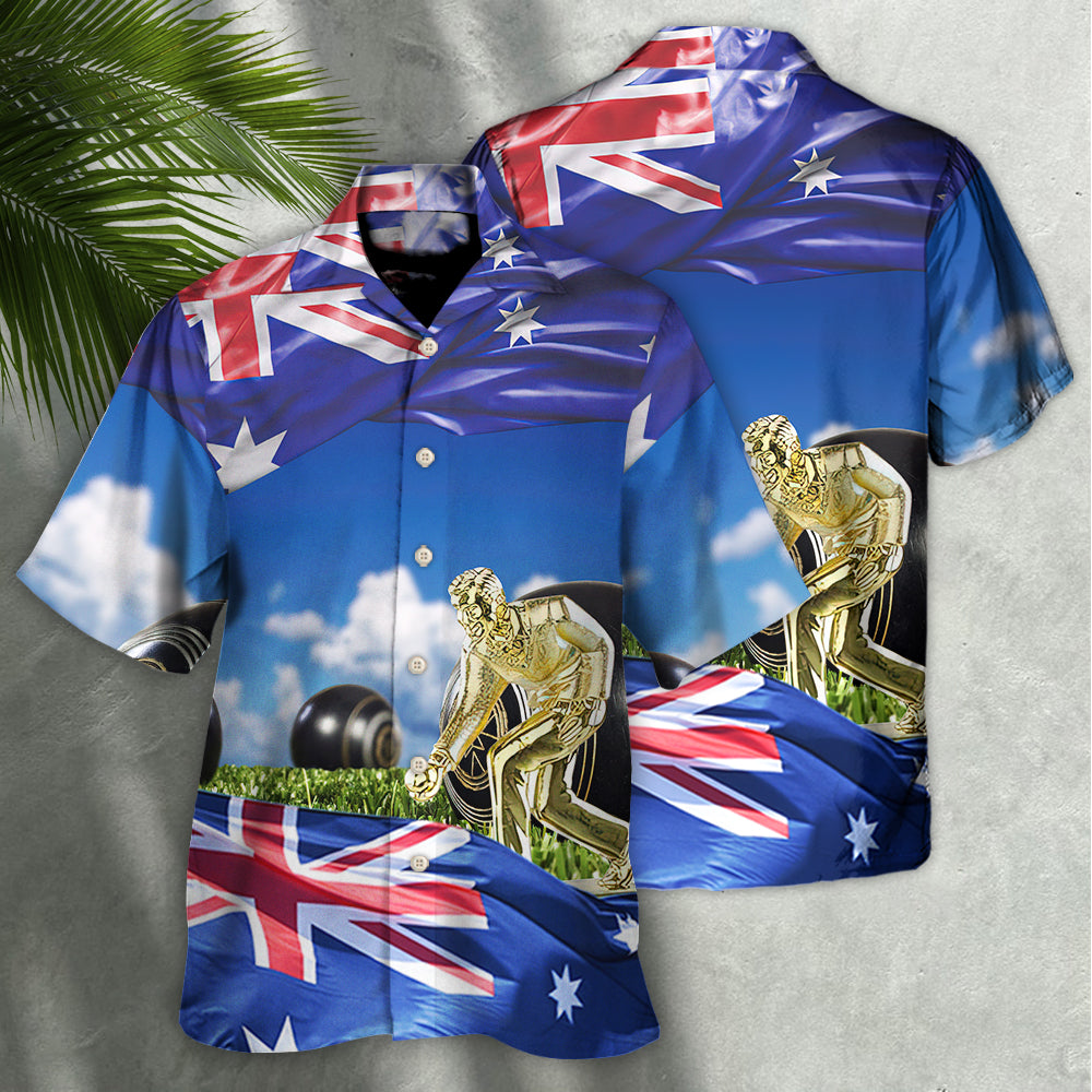 Lawn Bowling The Flag Fly With Wind - Hawaiian Shirt - Owls Matrix LTD