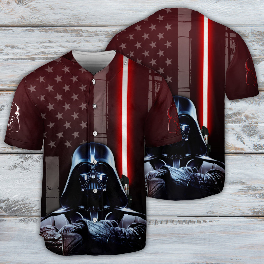 SW Darth Vader American Flag - Baseball Jersey