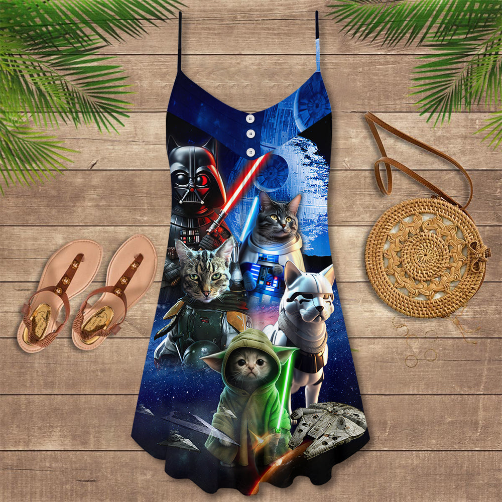 Star Wars Cat All Star - V-neck Sleeveless Cami Dress