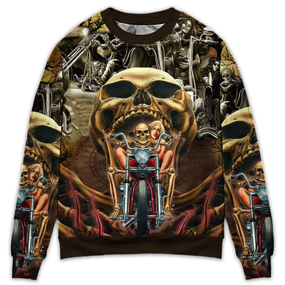 Skull Stay Wild Never Let Them Tame You - Sweater - Ugly Christmas Sweater - Owls Matrix LTD