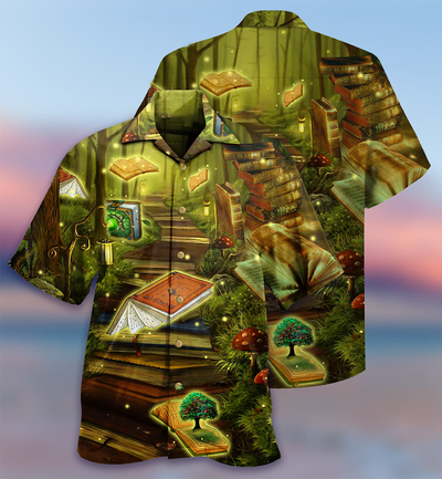 Book Magic Fly Mysterious World - Hawaiian Shirt - Owls Matrix LTD