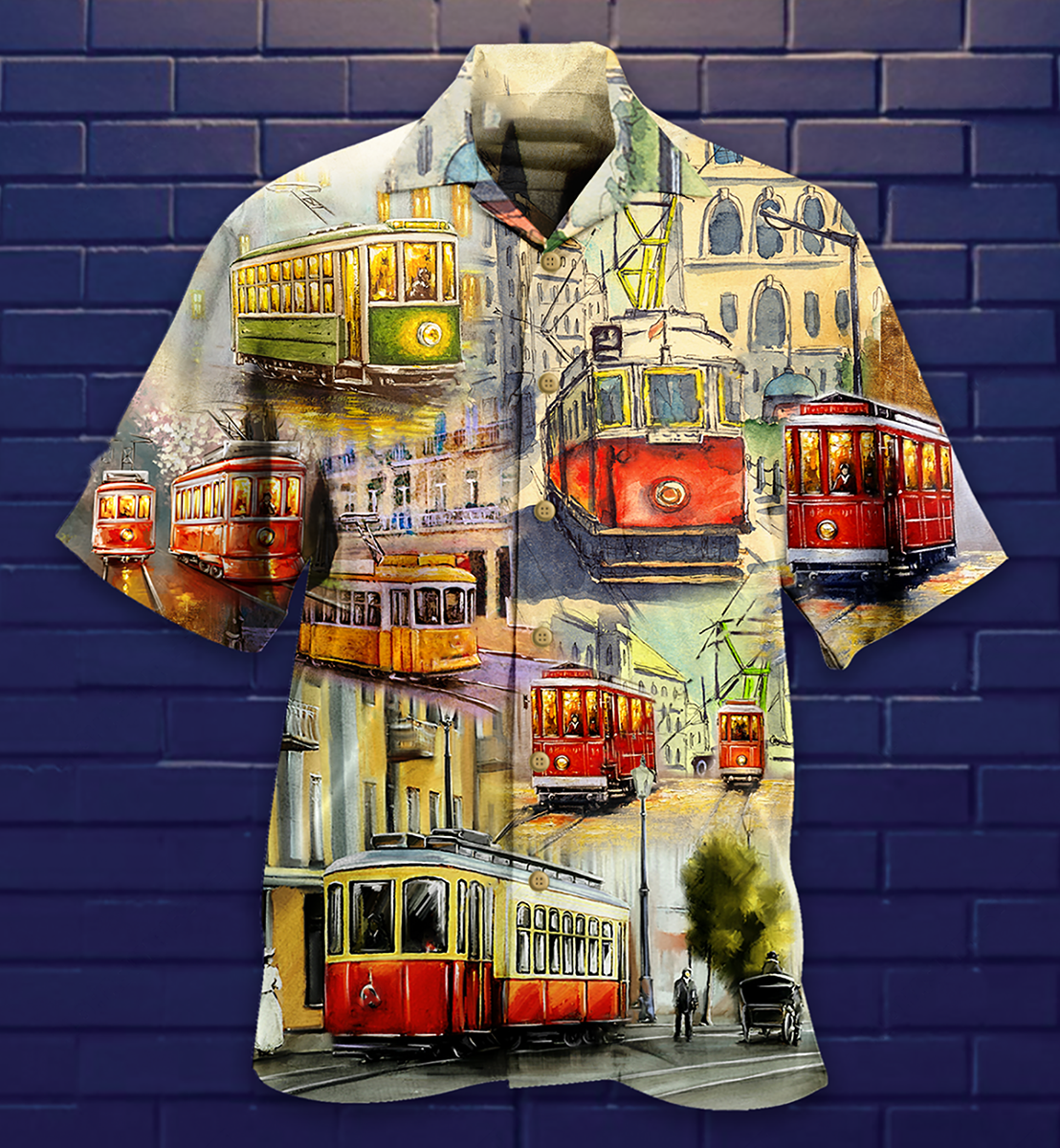 Train Love City - Hawaiian Shirt - Owls Matrix LTD