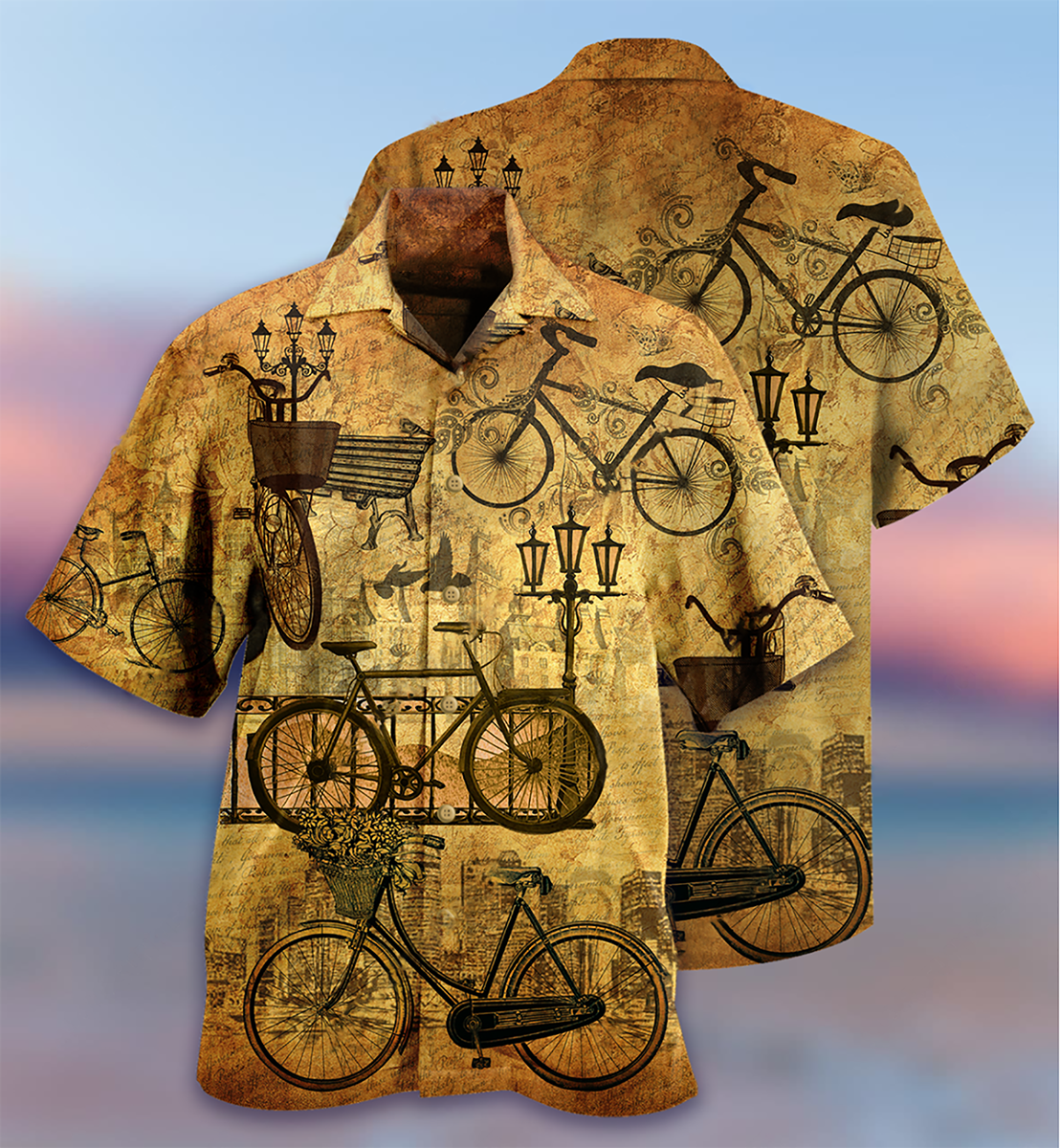 Bike Vintage Love Sunset So Much - Hawaiian Shirt - Owls Matrix LTD