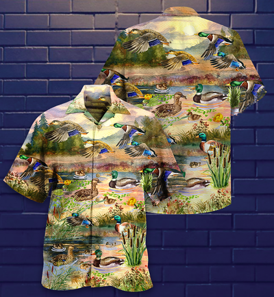 Duck Love Beautiful Sky - Hawaiian Shirt - Owls Matrix LTD