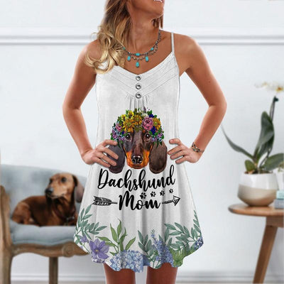 Dachshund Mom Floral - Summer Dress - Owls Matrix LTD