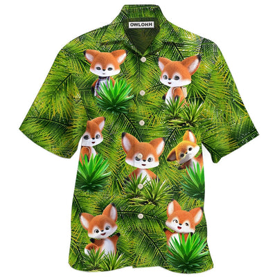 Hawaiian Shirt / Adults / S Fox In 3D Animator Fox - Hawaiian Shirt - Owls Matrix LTD
