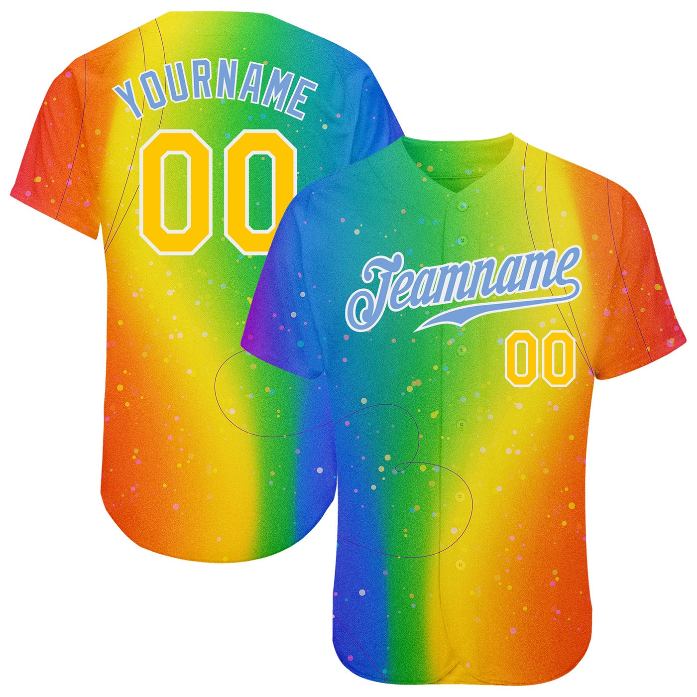 Custom Rainbow For Pride Month Love Is Love LGBT Authentic Baseball Jersey - Owls Matrix LTD