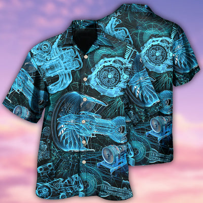 Engine Amazing Blueprint - Hawaiian Shirt - Owls Matrix LTD