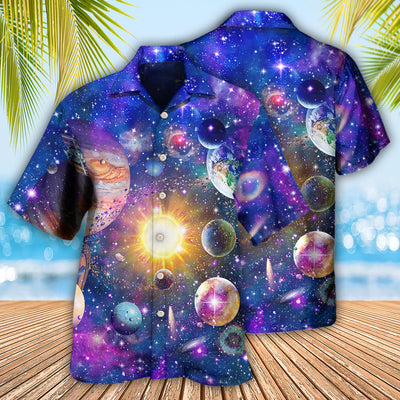 Galaxy Astronomy Galaxy Colorful Solar - Hawaiian Shirt - Owls Matrix LTD