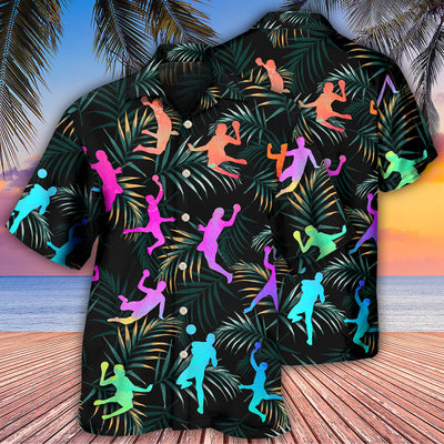 Handball Watercolor Colorful Tropical - Hawaiian Shirt - Owls Matrix LTD
