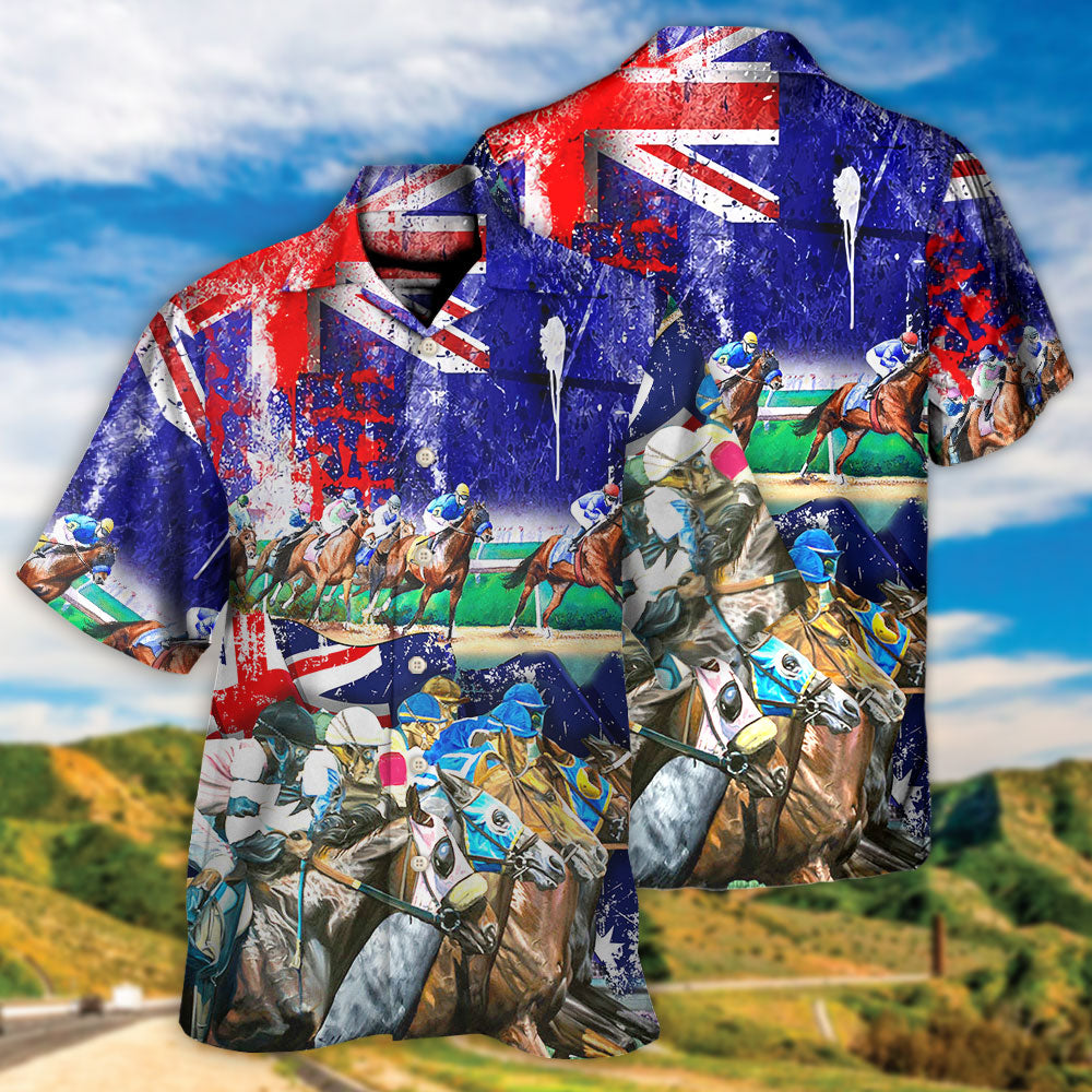 Australia Horse Racing Lover - Hawaiian Shirt - Owls Matrix LTD