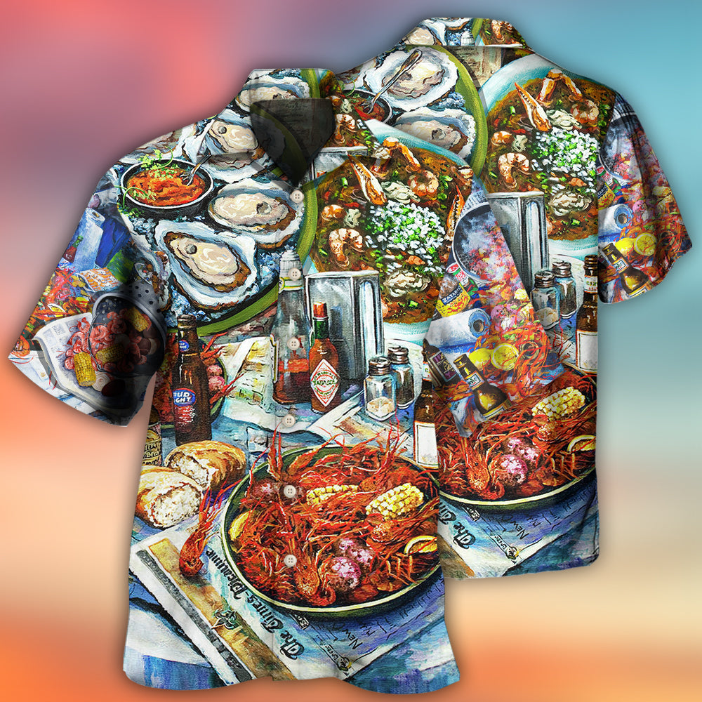 Food Sea Food And Drink Art Style - Hawaiian Shirt - Owls Matrix LTD