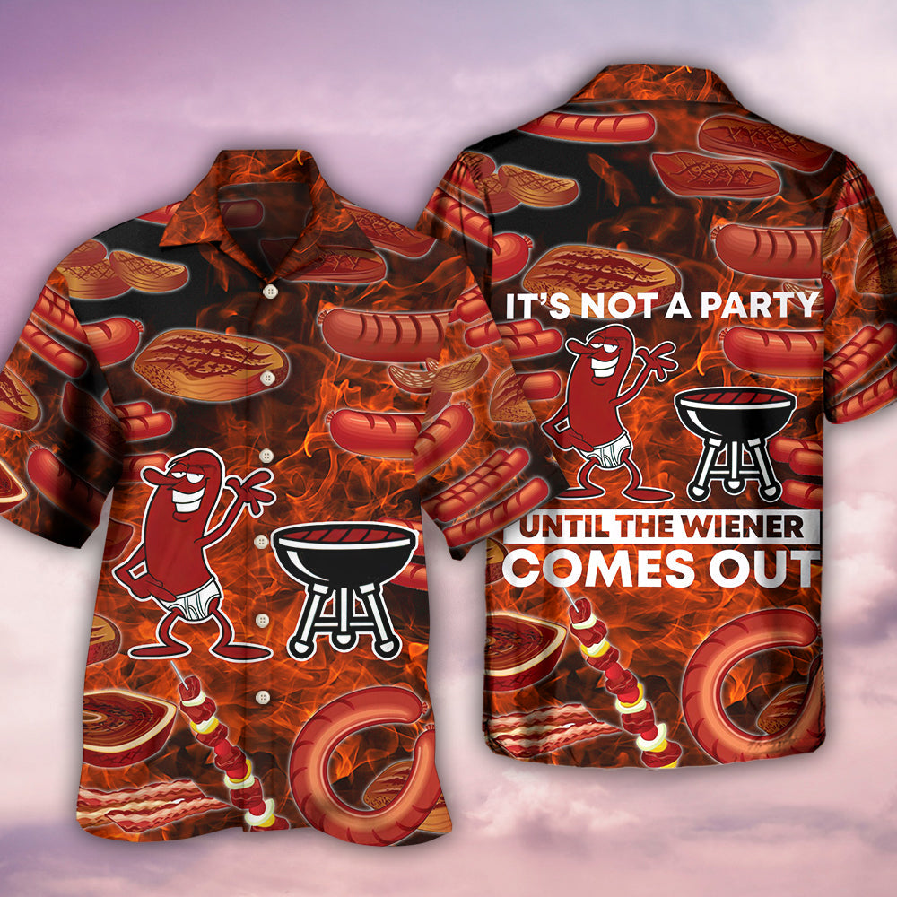 Food Sausage It's Not A Party - Hawaiian Shirt - Owls Matrix LTD