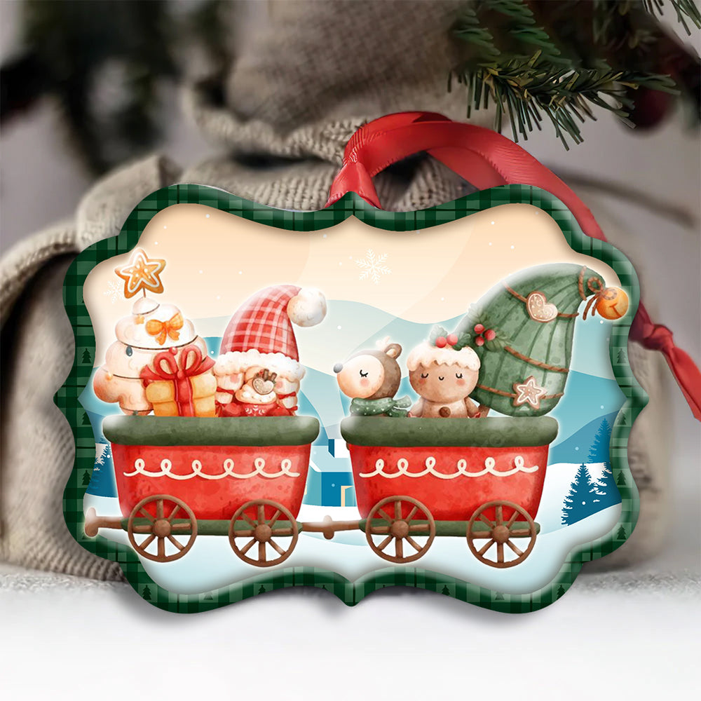 Christmas Santa Is Coming Xmas Lover - Horizonal Ornament - Owls Matrix LTD