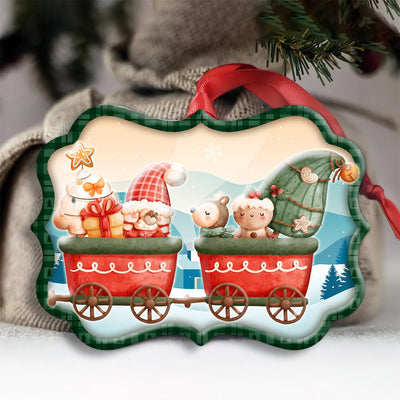 Christmas Santa Is Coming Xmas Lover - Horizonal Ornament - Owls Matrix LTD